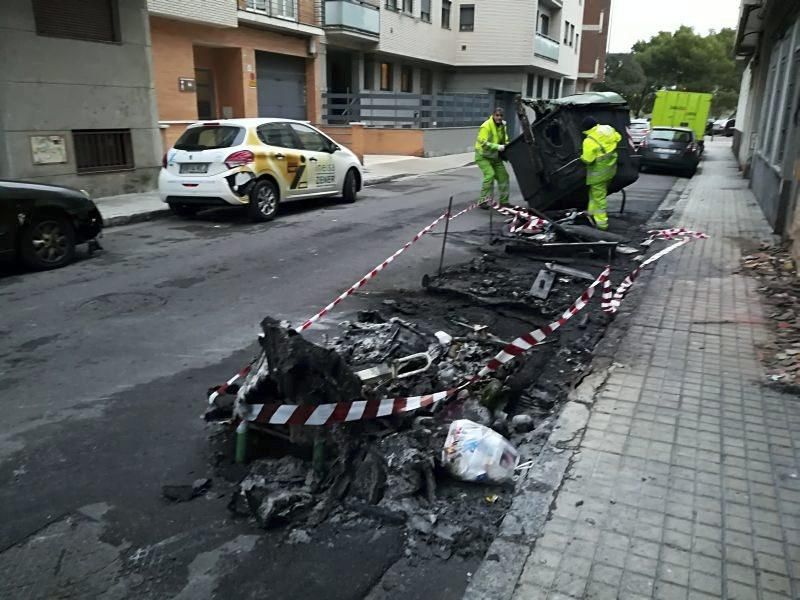 Quema de Contenedores en Zaragoza