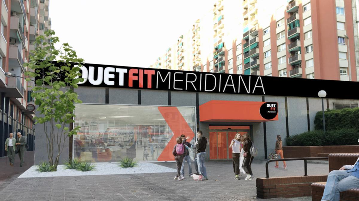 Imagen virtual de cómo será el centro Duet Fit de la Meridiana, junto al outlet de El Corte Inglés.