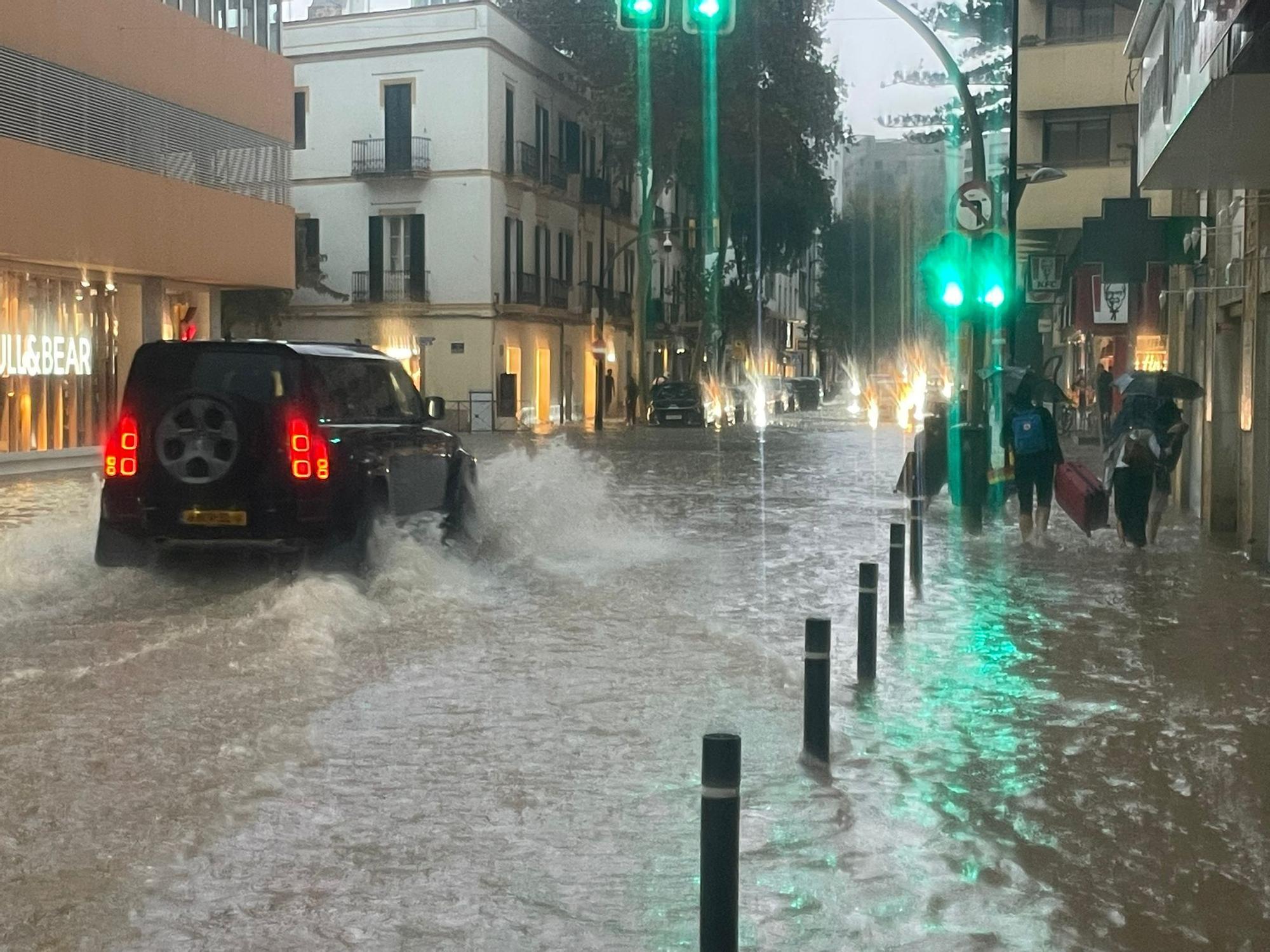 Las imágenes de la dana Alice en la tarde del sábado en Ibiza