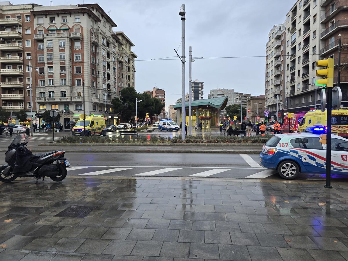 El accidente ha sido en el cruce entre Gran Vía y la avenida Goya de Zaragoza.