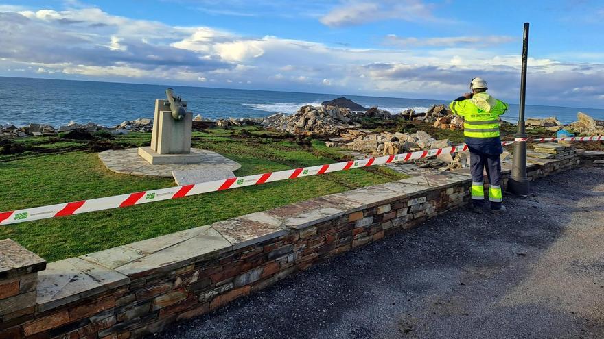 En imágenes: Comienza la esperada obra de remodelación del paseo de La Guardia, en Tapia