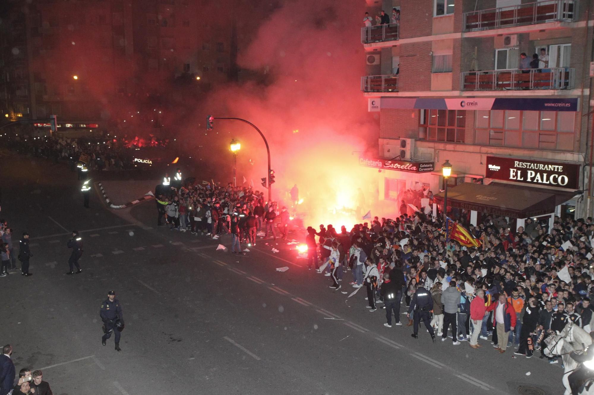 Recibimientos memorables al Valencia CF,  en la Avenida de Suecia