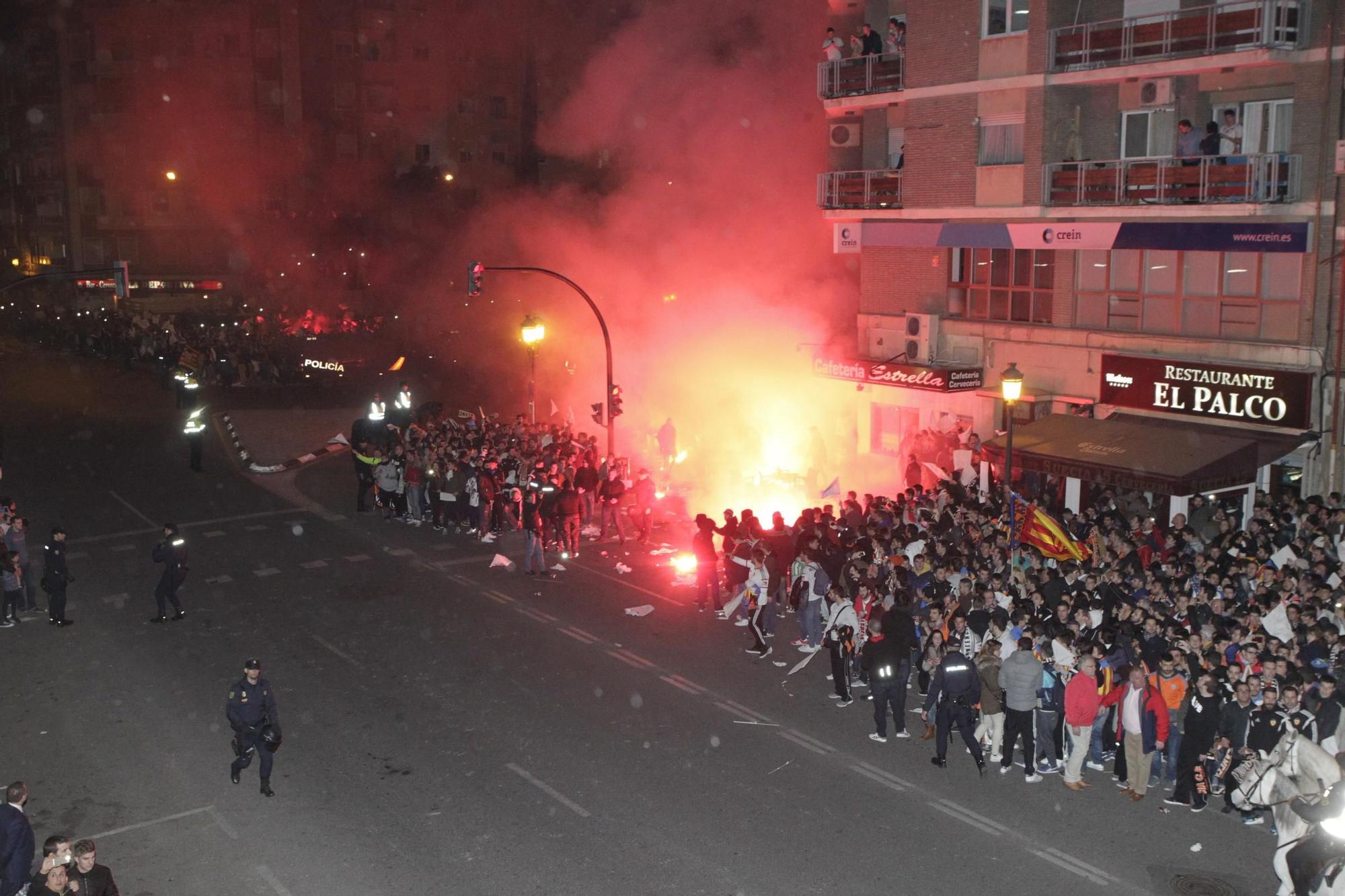 Recibimientos memorables al Valencia CF,  en la Avenida de Suecia