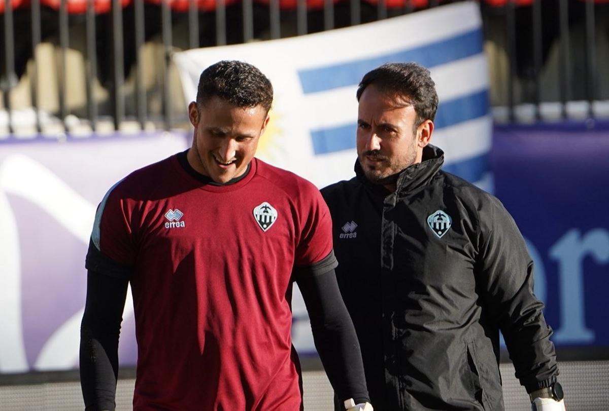 Romain Matthys, durante el calentamiento