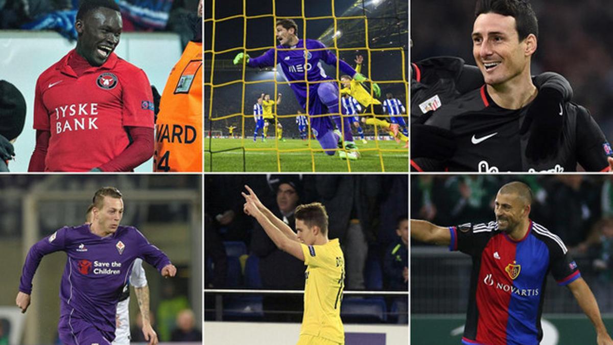 Algunos de los protagonistas de la jornada en la Europa League