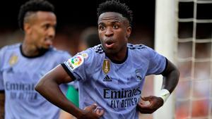 Vinicius se queja de los insultos racistas que recibió en Mestalla durante el Valencia-Madrid.