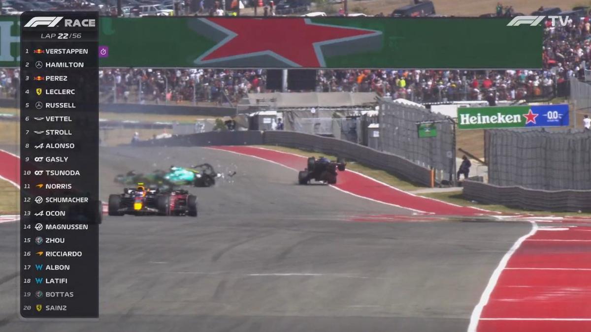 El accidente entre Alonso y Stroll