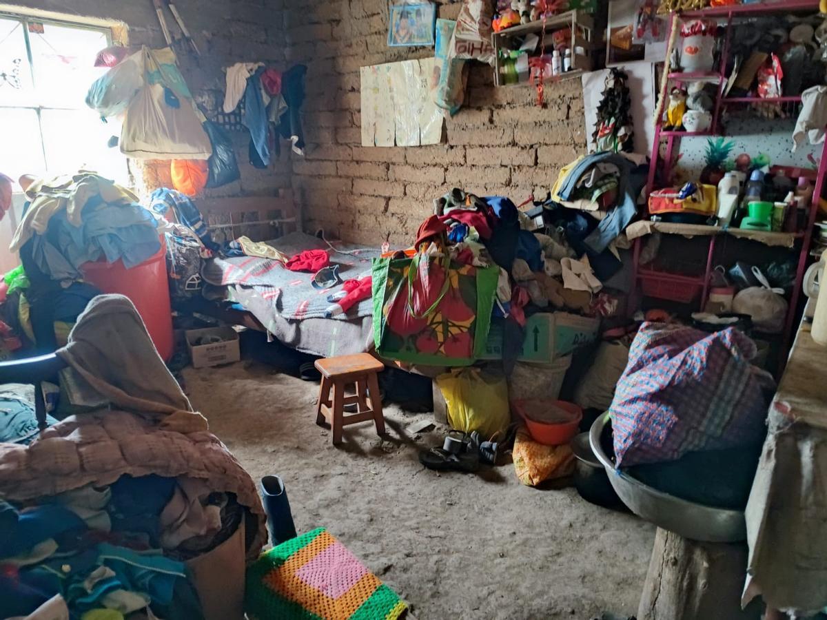 Interior de una de las infraviviendas.