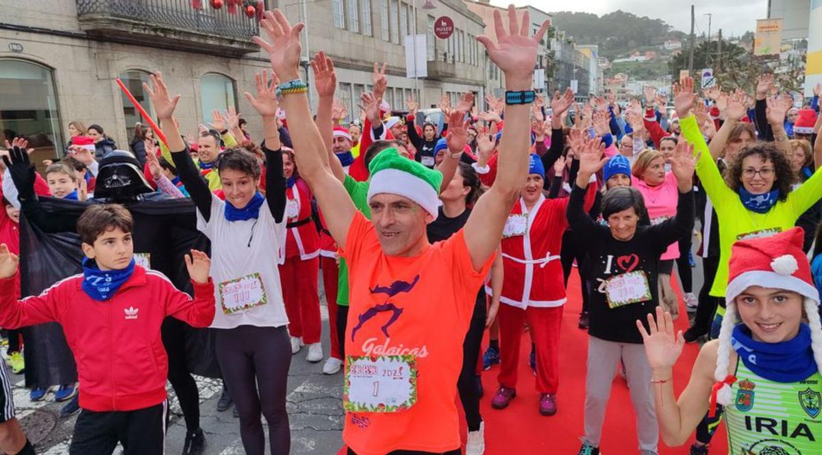 Momento previo a la salida de la San Silvestre de Bueu.   | // SANTOS ÁLVAREZ