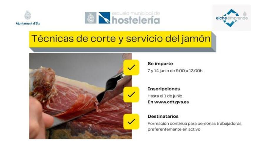 Técnicas de corte y servicio del jamón