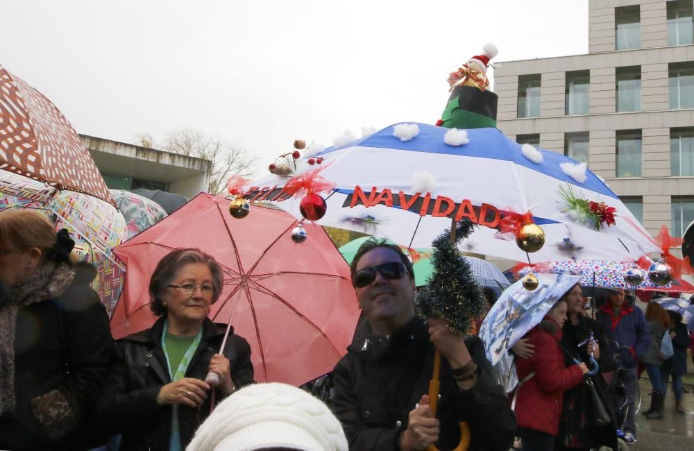 Asistentes a la concentración en la Praza da Estrela