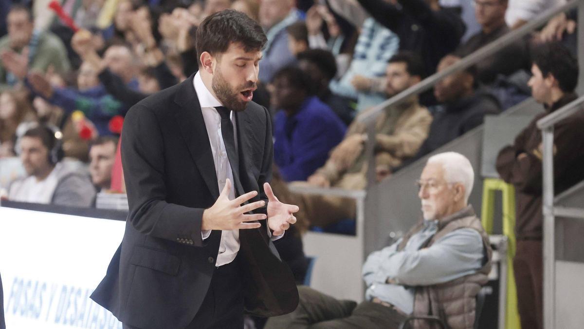 Pablo Cano, durante el partido ante el Palmer Basket.