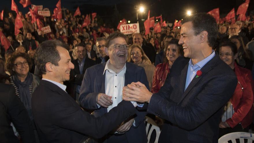 Cierre de campaña de Pedro Sánchez junto a Ximo Puig en Valéncia