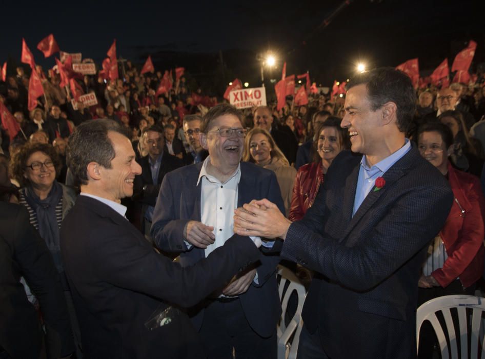 Cierre de campaña de Pedro Sánchez junto a Ximo Puig en Valéncia