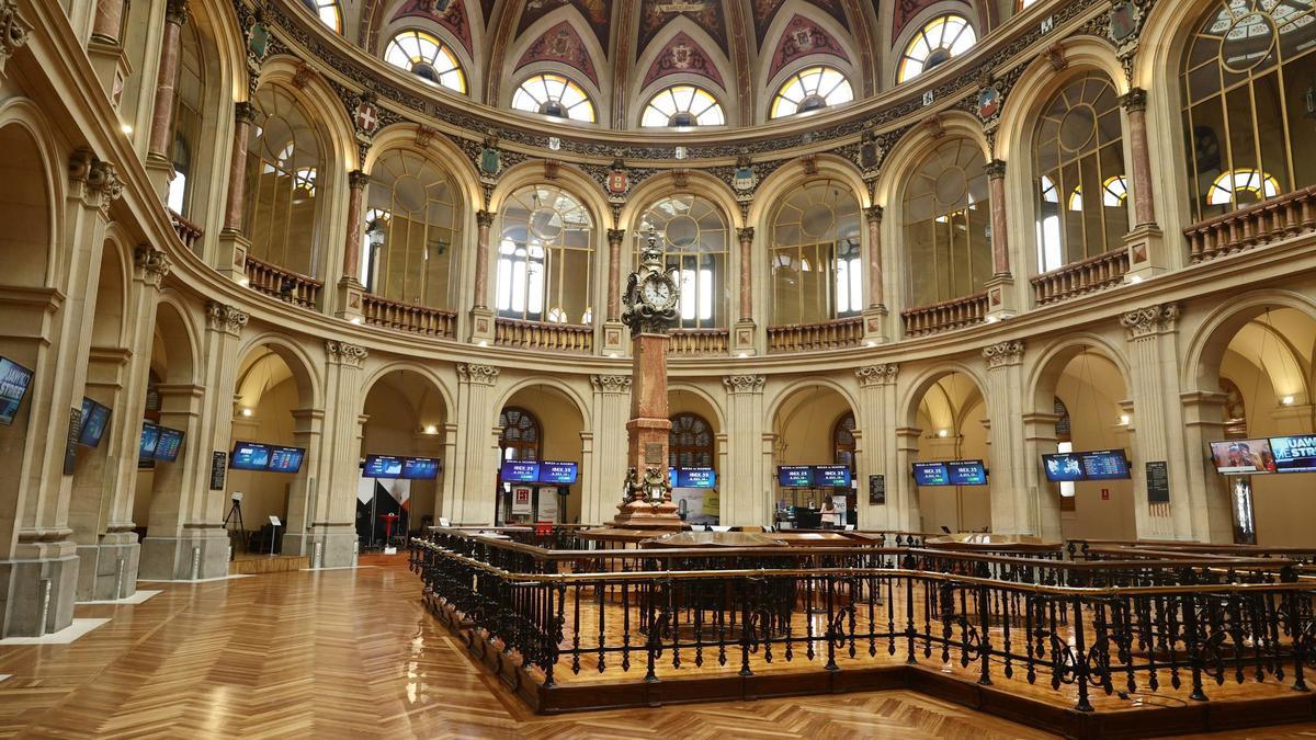 Vista general del Palacio de la Bolsa de Madrid.
