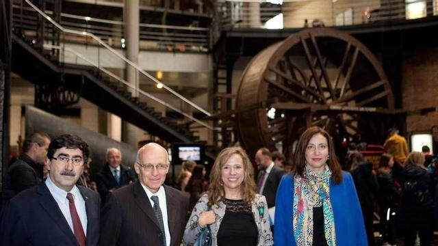 Santiago González Romero, Matthew Levin, Belarmina Díaz y Nuria Menéndez, en el Mumi.