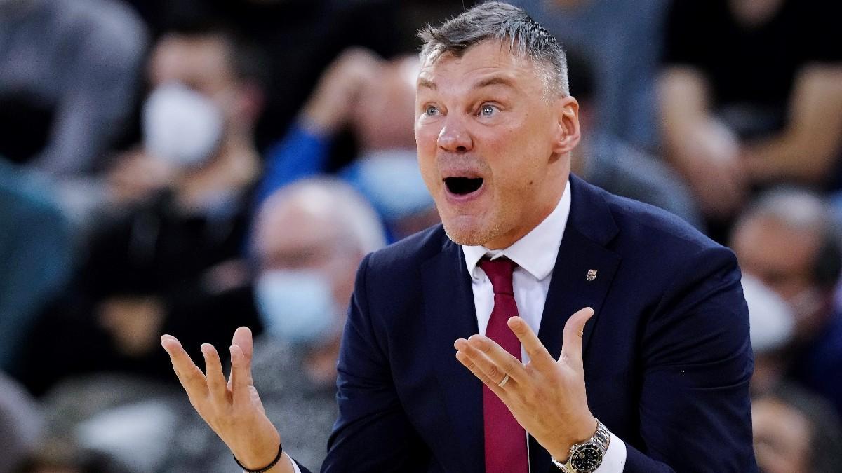 Sarunas Jasikevicius, durante el Barça - Olimpia Milan