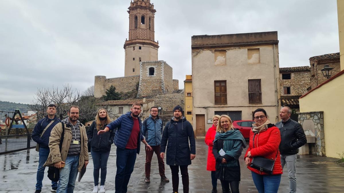 El grupo de turoperadores durante su visita a Jérica.