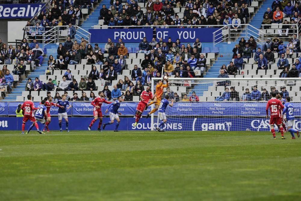El partido entre el Real Oviedo y el Nástic, en imágenes