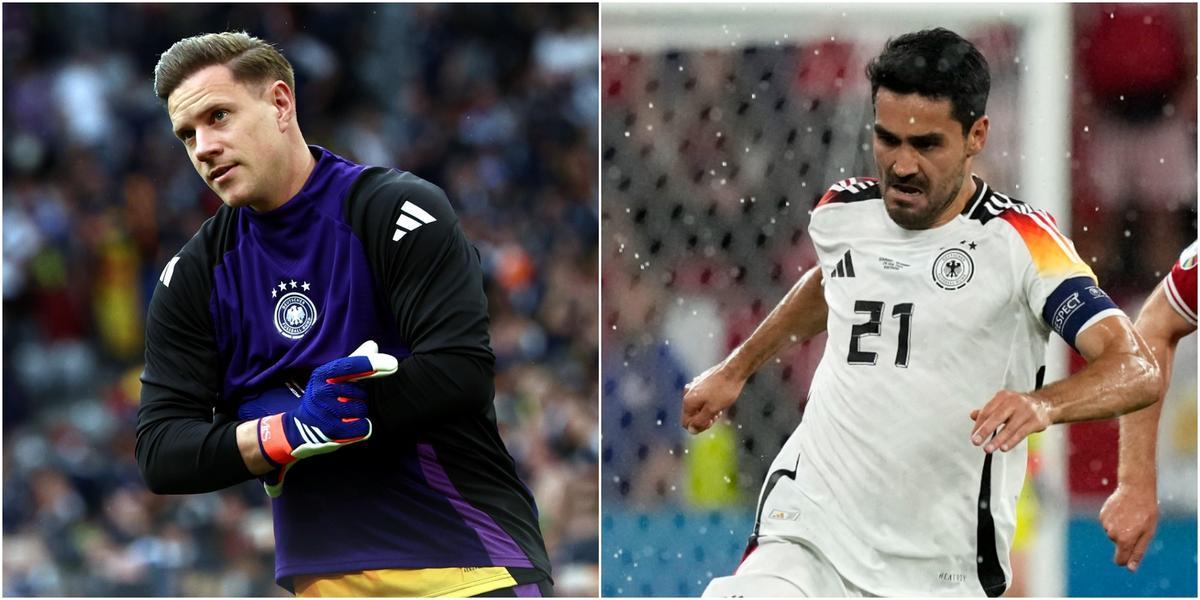 Ter Stegen y Gündogan con la selección alemana durante la Eurocopa 2024