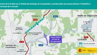 Aprobado el trazado del enlace de la N-550 con el Orbital de Santiago con 25M de inversión