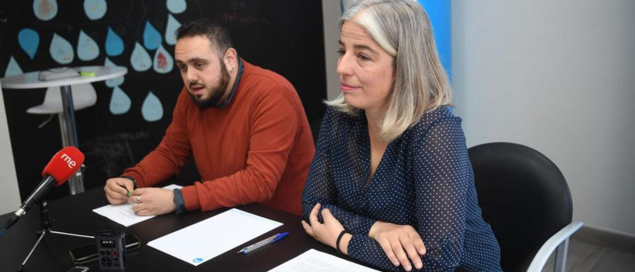 Rodrigo Gil y María García, ayer en la rueda de prensa.