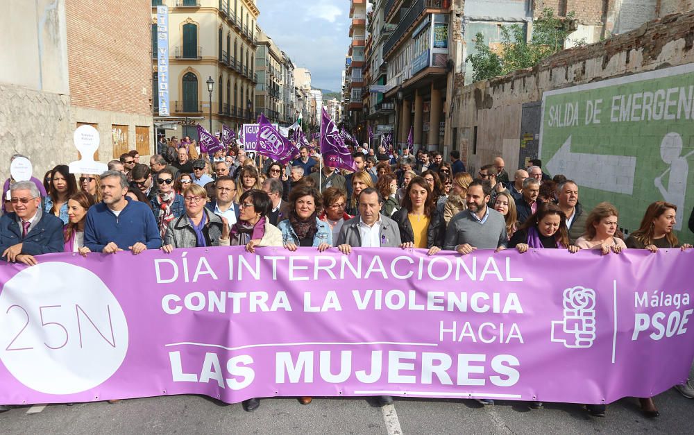 Manifestación contra la violencia de género en Málaga