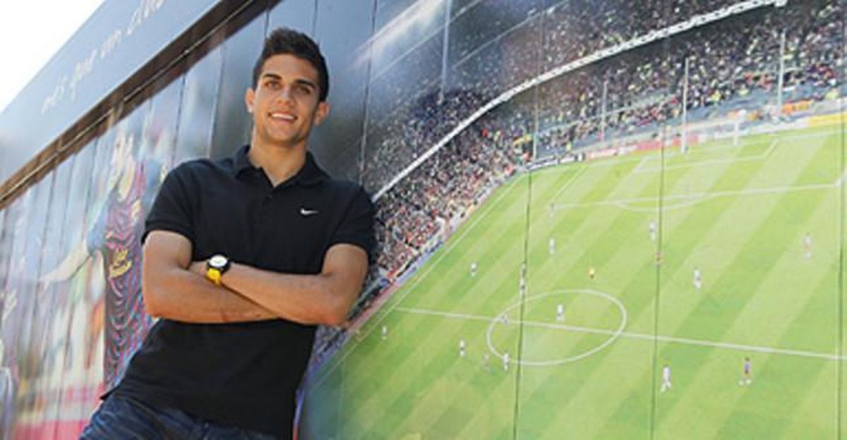 Marc Bartra, al Camp Nou. Marc Bartra, al Camp Nou.