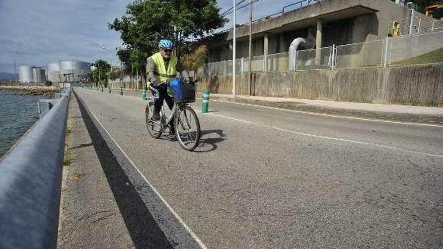 Imagen del tramo donde se ha detectado el hundimiento. // I.Abella