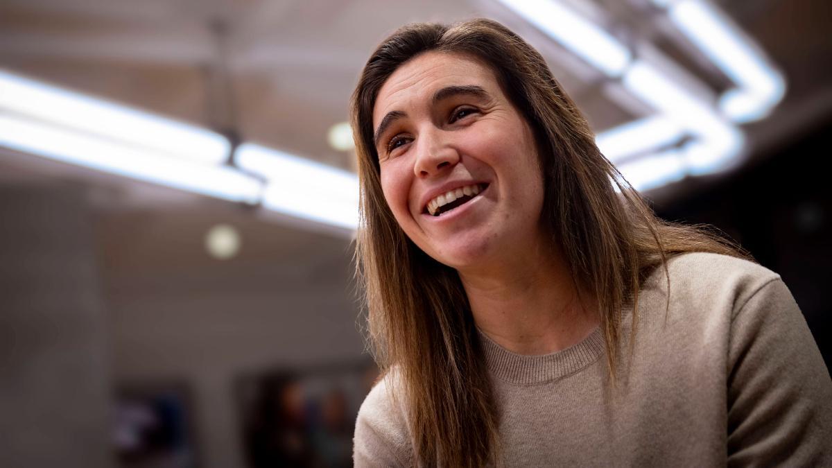 Mariona Caldentey durante la entrevista con SPORT