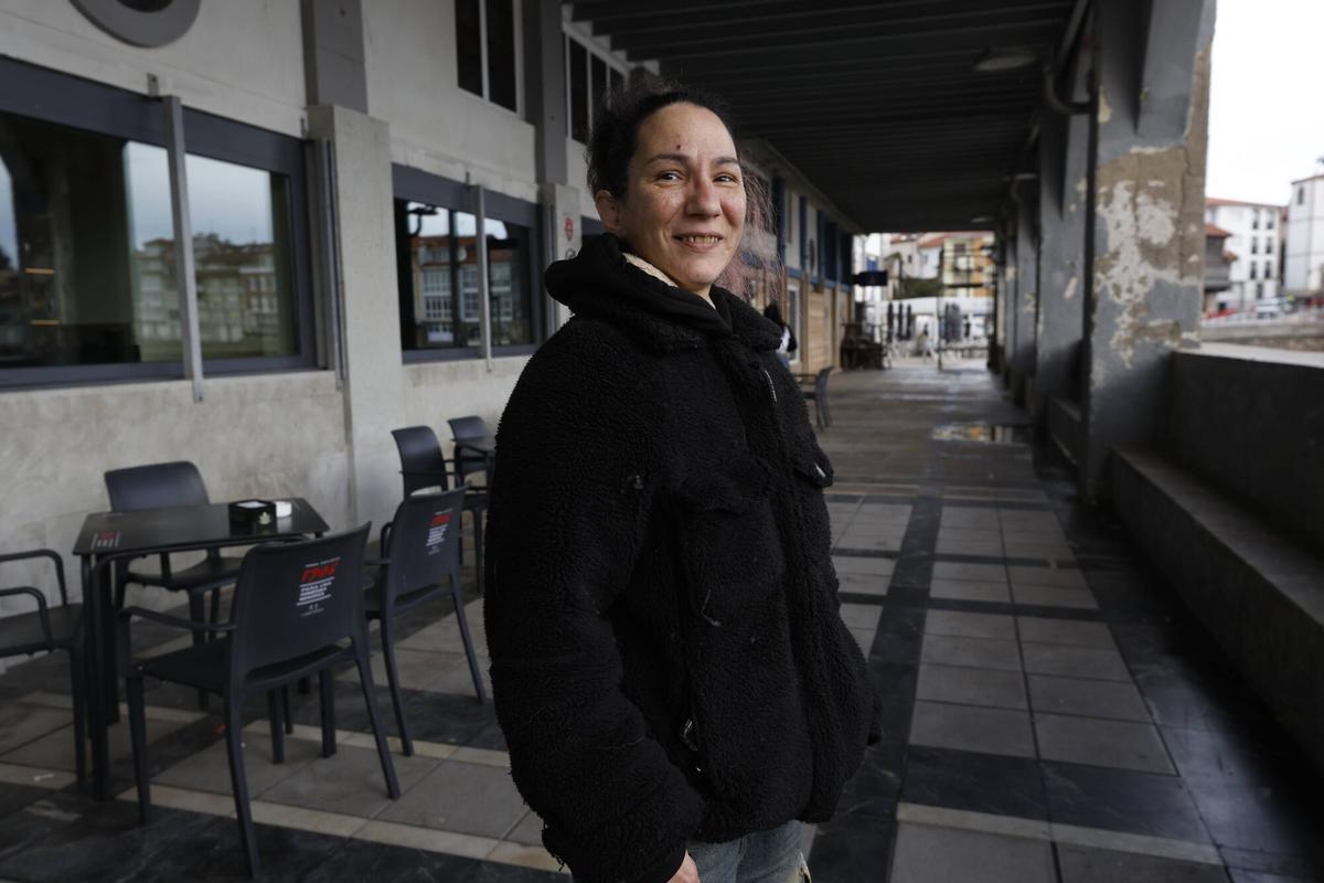 Eva Martín, en La Ribera de Luanco.