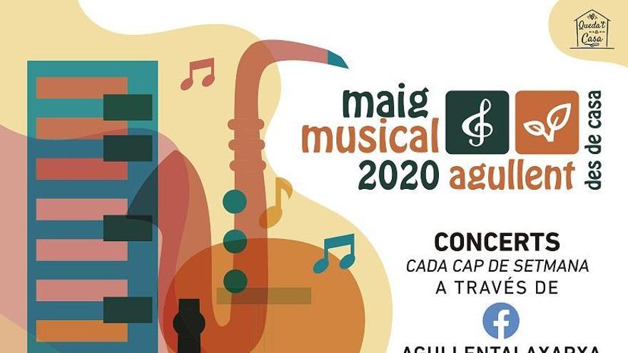 Cartel con la programación del Maig Musical de 2020 en las redes sociales