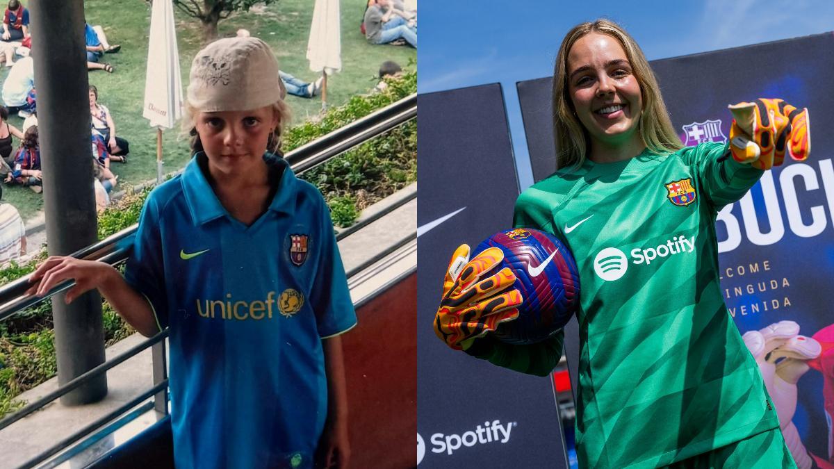 Ellie Roebuck: de aficionada en el Camp Nou (2007) - a portera del Barça (2024)