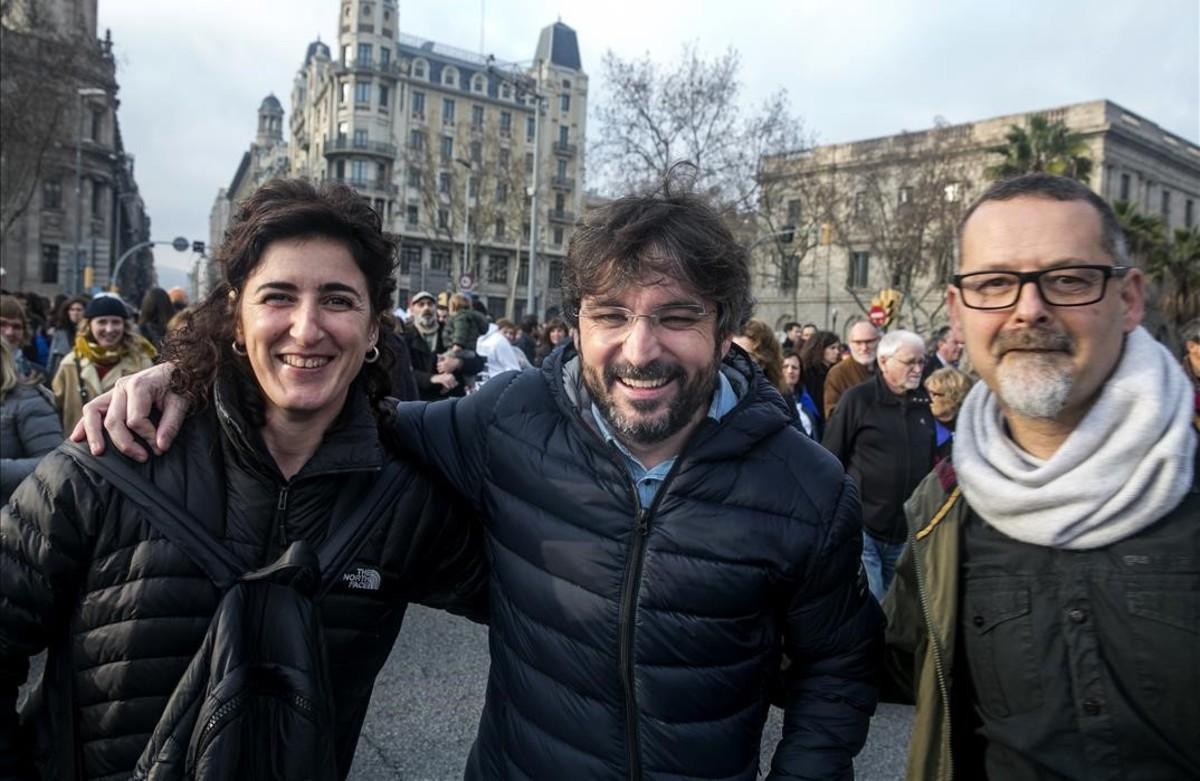 Manifestacion Volem acollir, ’Casa meva, Casa vostra’, en Barcelona por los refugiados.