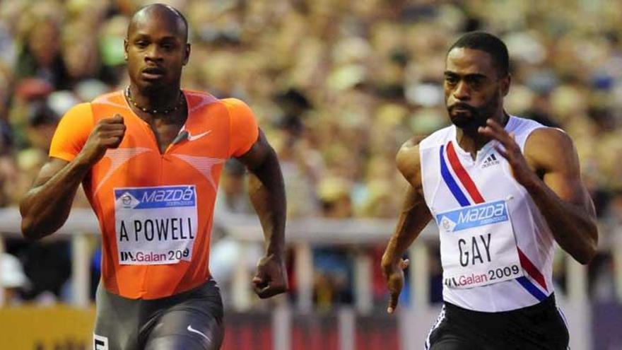 Asafa Powell y Tyson Gay