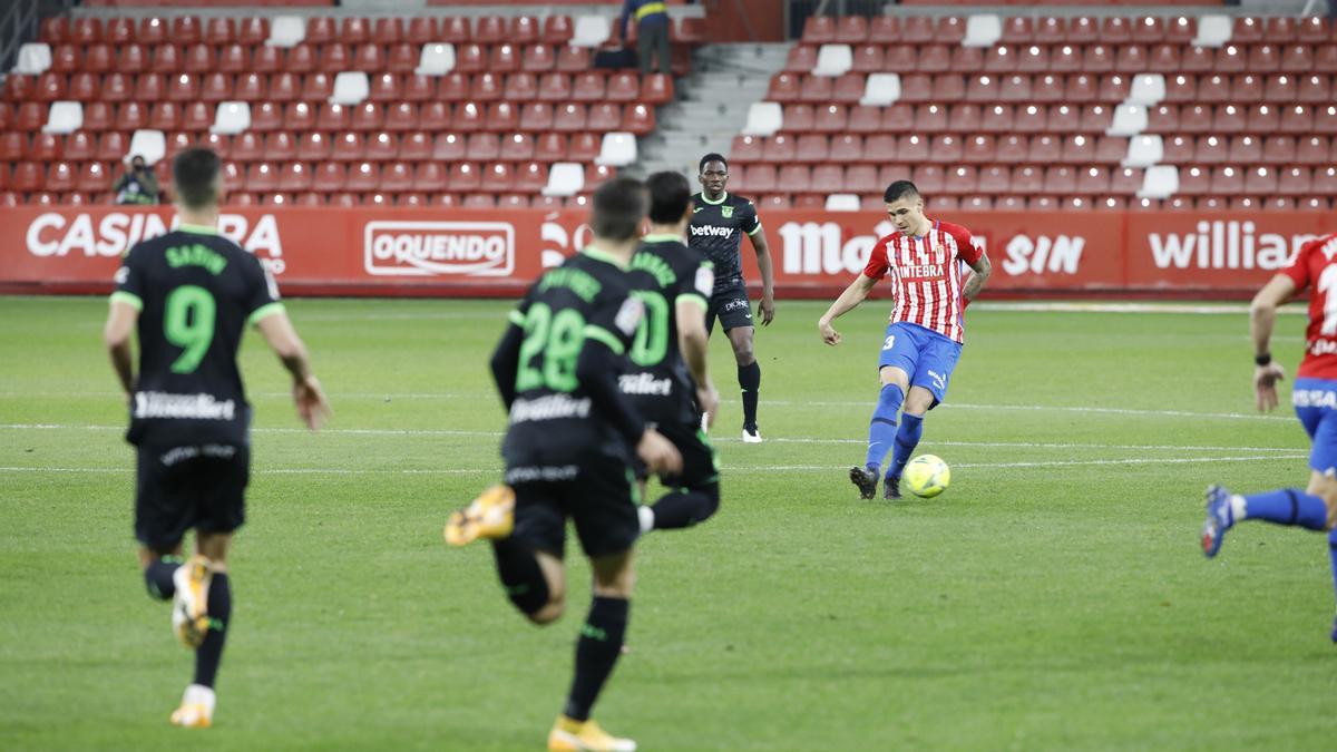 El partido entre el Sporting y el Leganés, en imágenes