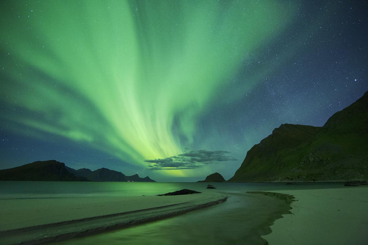 Auroras boreales en Alaska.