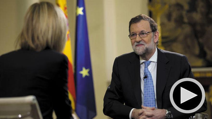 Rajoy durante la entrevista con Susanna Griso.