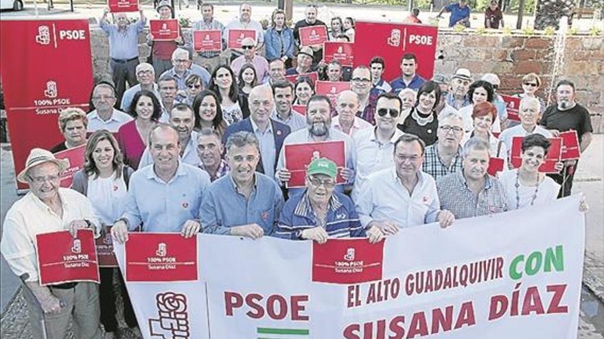 Socialistas del Alto Guadalquivir muestran su apoyo a Susana Díaz