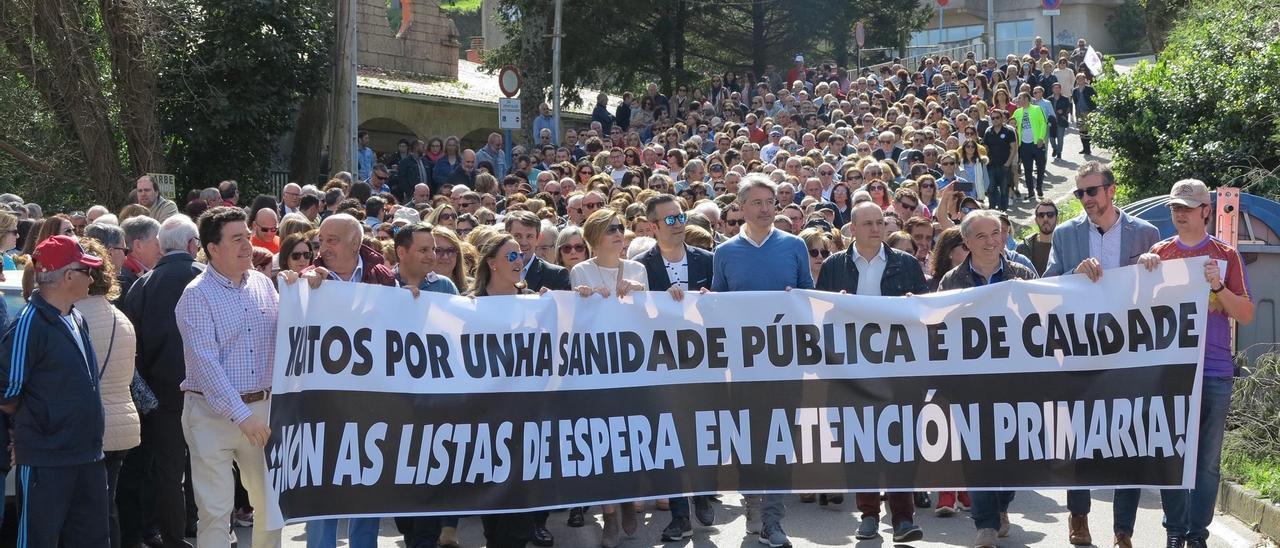 Una de las manifestaciones convocadas en O Grove en el pasado.