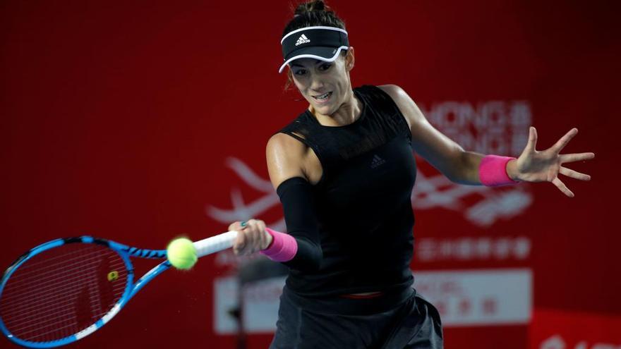 La española Muguruza, durante la semifinal.