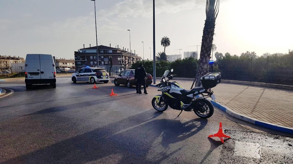 Control de la Policía Local de Canet.