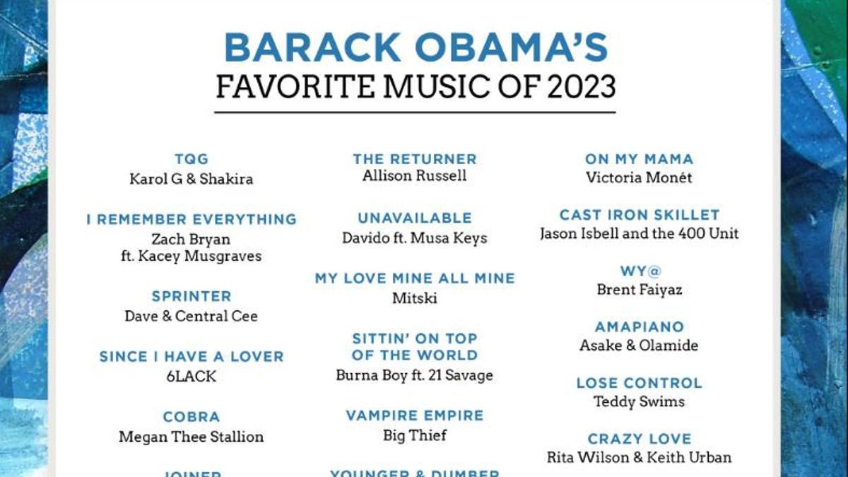 Canciones favoritas de Barack Obama del 2023