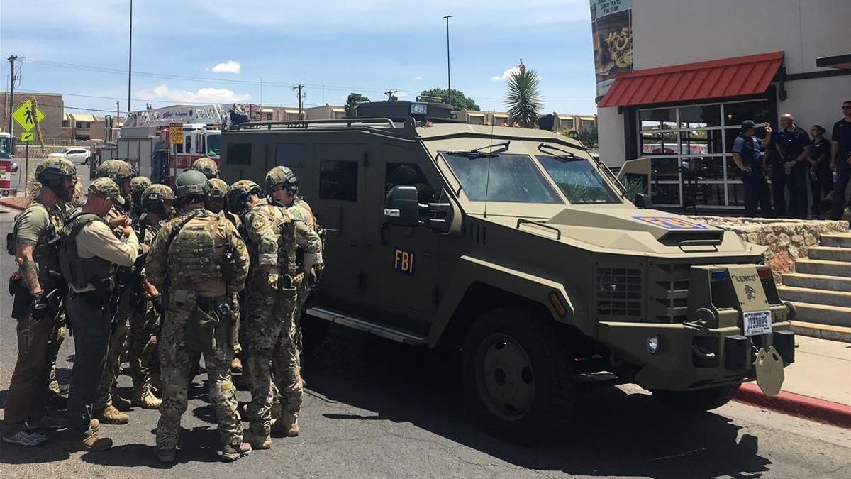 Agentes de la policía en El Paso, Texas