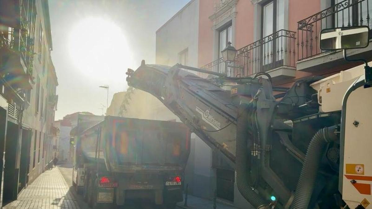 Máquinas en la calle Concepción Arenal.