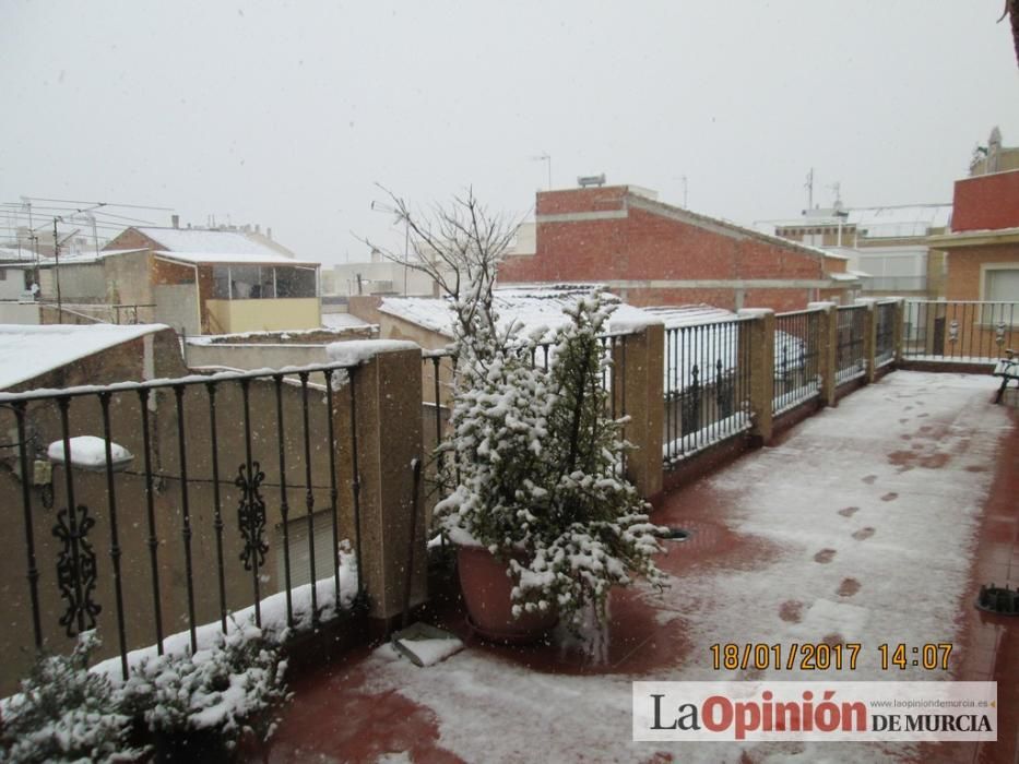 La nieve tiñe de blanco Murcia