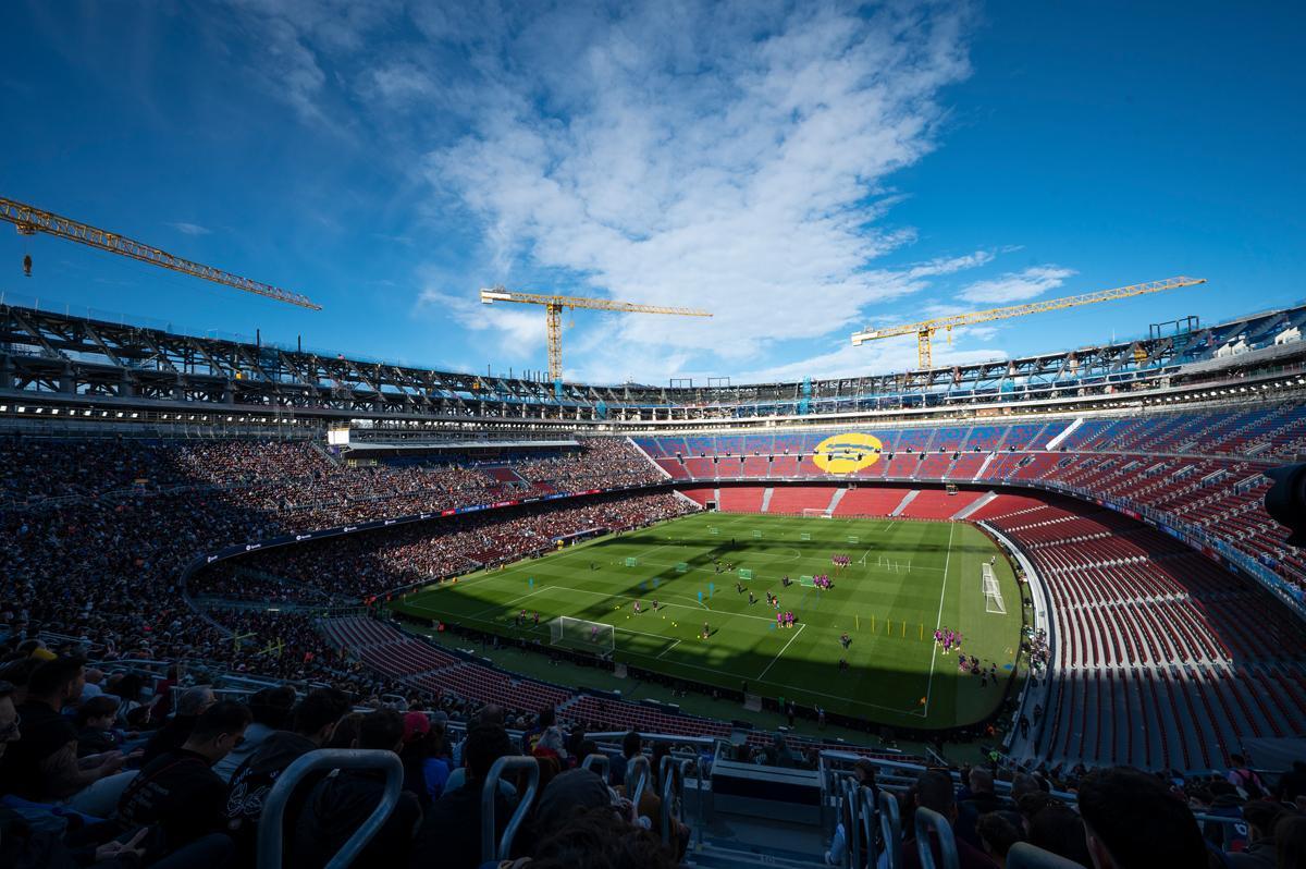 Primer entreno del Barça en el renovado Camp Nou