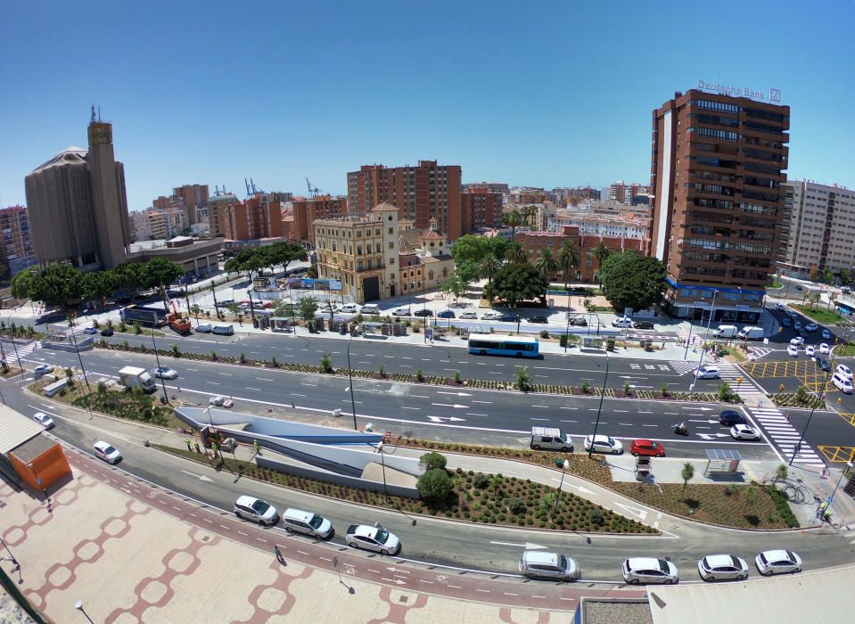 La avenida de Andalucía queda libre de las obras del metro de Málaga tras diez años.