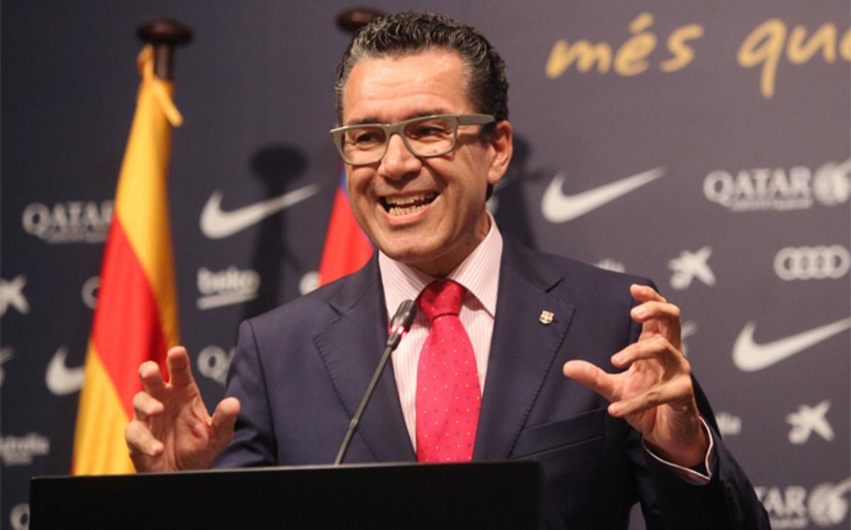 Josep Vives durante su intervención sobre el Observatori Blaugrana 2016