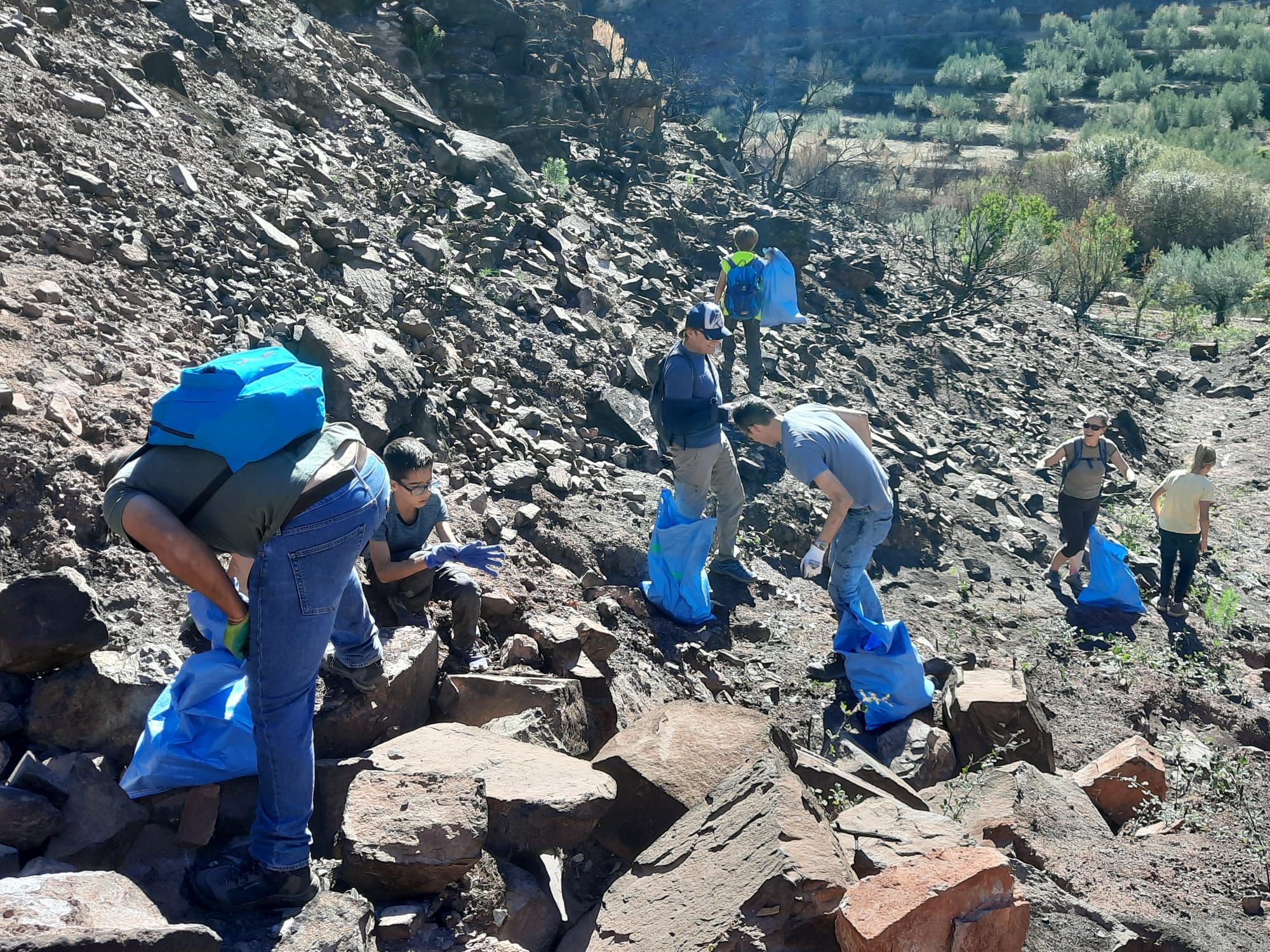 Descubre lo que han encontrado en una recogida de basura resurgida tras el gran incendio de Bejís